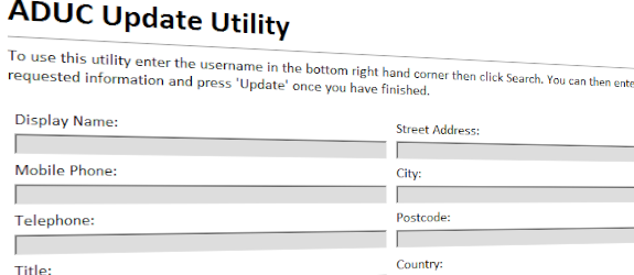 Letting end-user update Active Directory