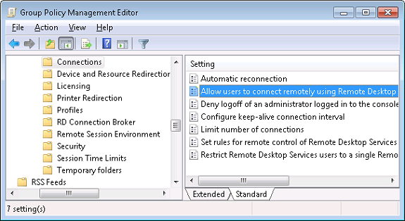 Enable Remote Desktop via Group Policy