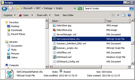 MDT 2013 Set Computername with VBS