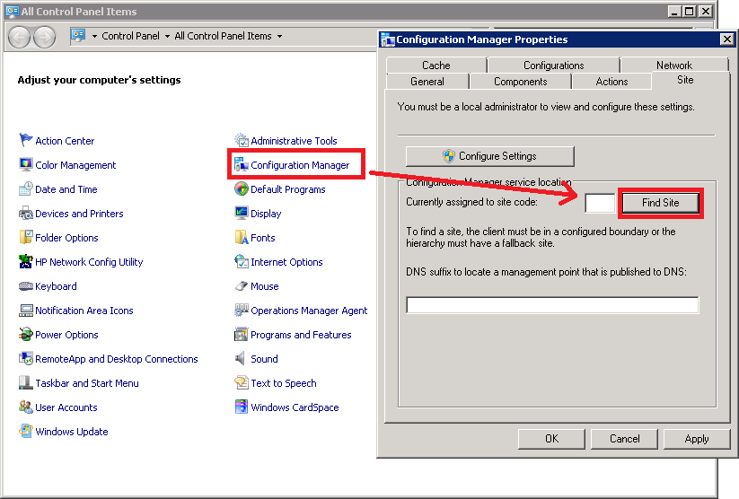 failed to install sccm client bootstrap component on client