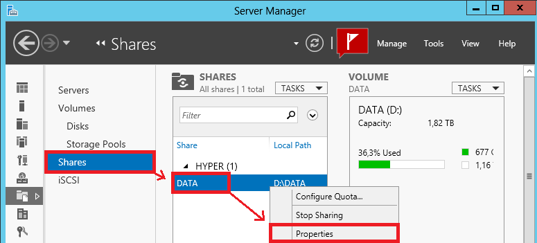 Access-based enumeration in Windows Server 2012