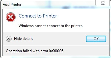 fingeraftryk høste Overveje Printer Problem 0x00000006 and 0x00000002 – Jocha Blog