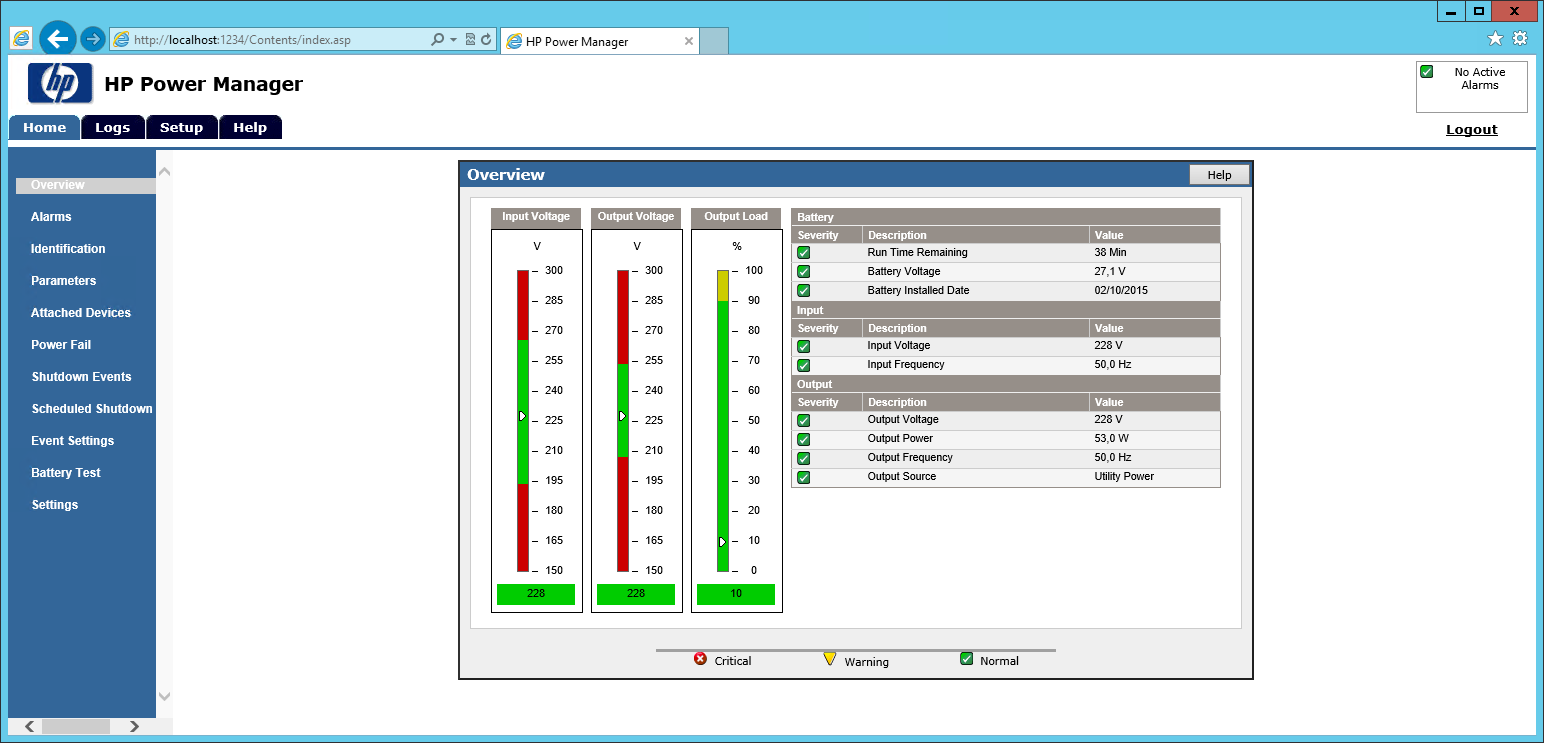 HP Power Manager Website Menu is Broken