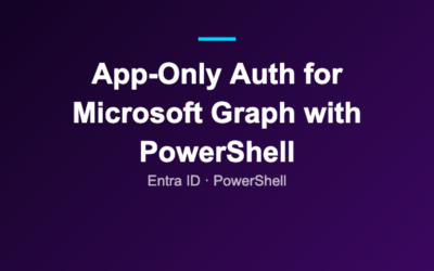 App-Only Auth for Microsoft Graph with PowerShell