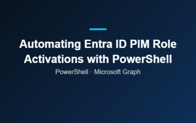 Entra ID PIM Role Activations with PowerShell